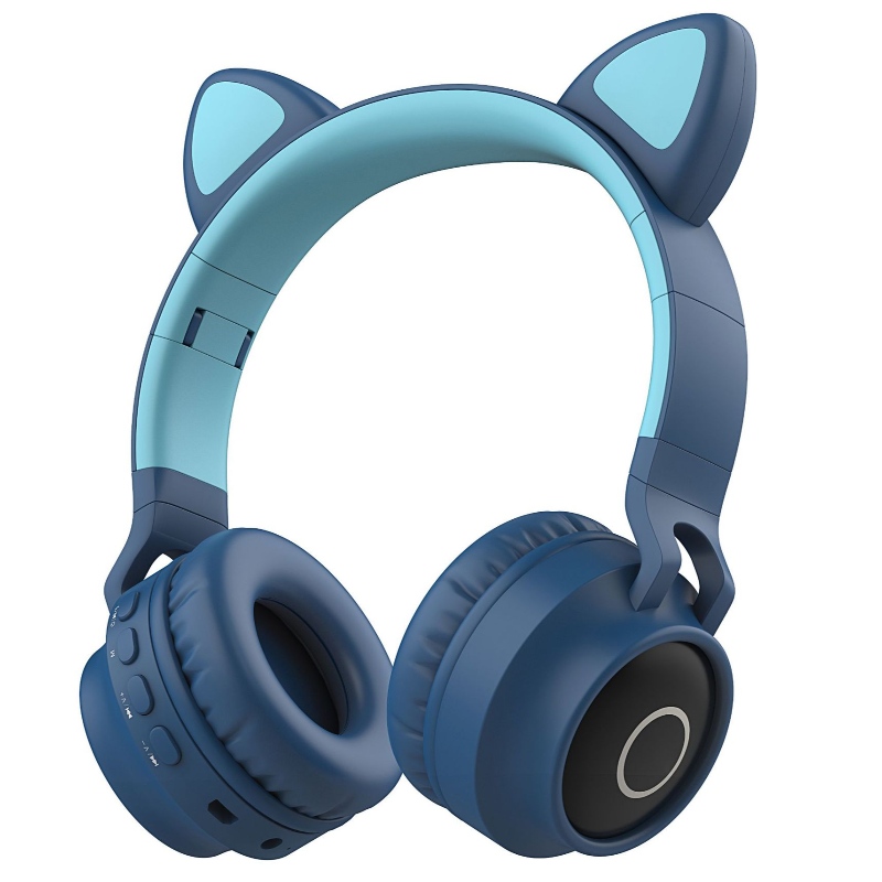 Gift Foldable Bluetooth деца Led котка ухо слушалка